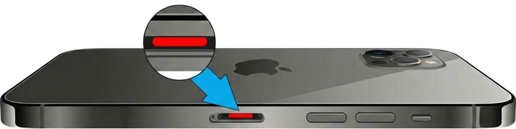 iPhone12ProMaxの水没マーク位置