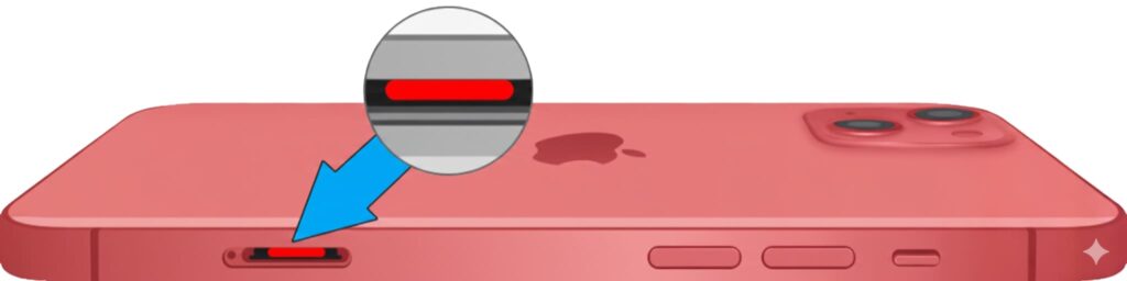 iPhone14の水没マーク位置