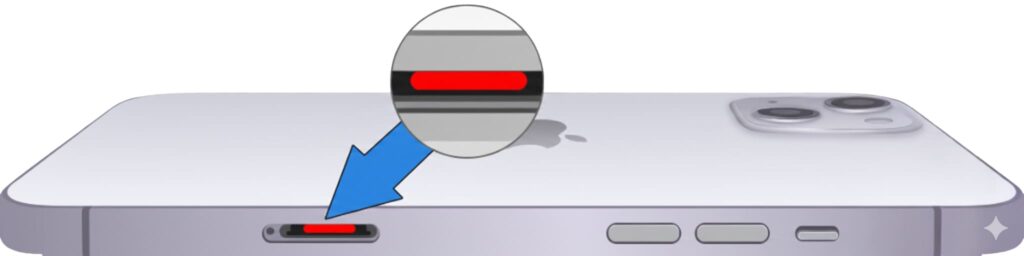 iPhone14Plusの水没マーク位置