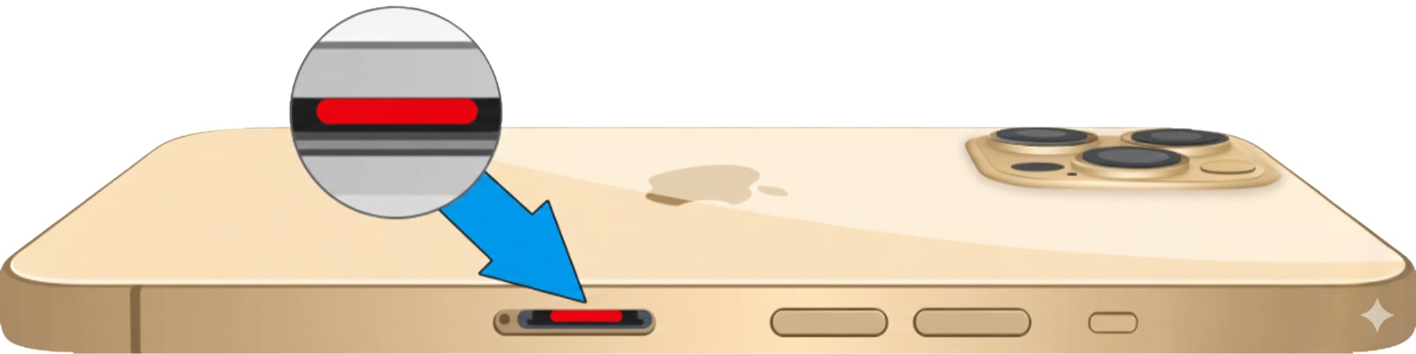 iPhone16Proの水没マーク位置