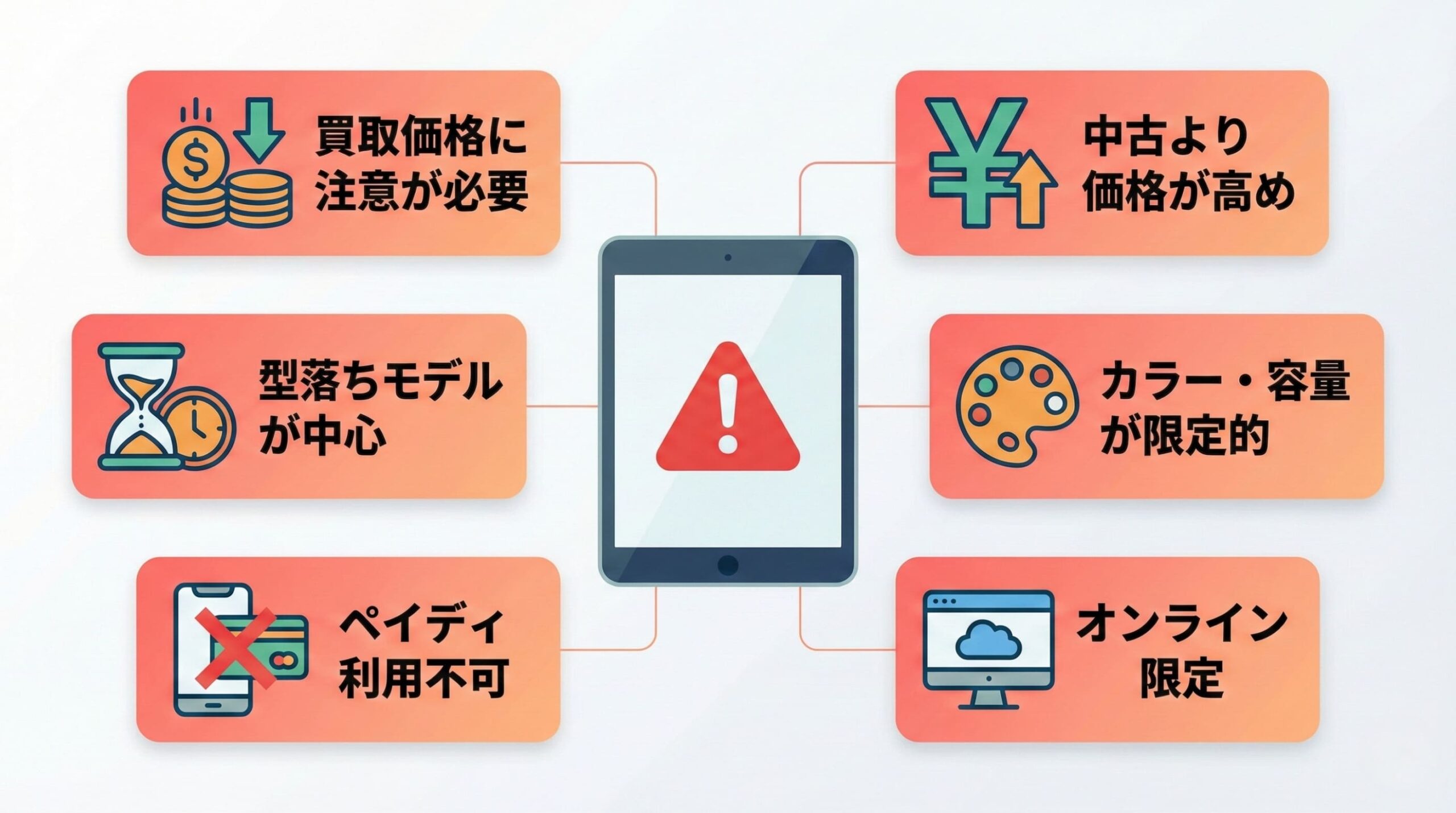 iPad整備済製品の6つのデメリット一覧