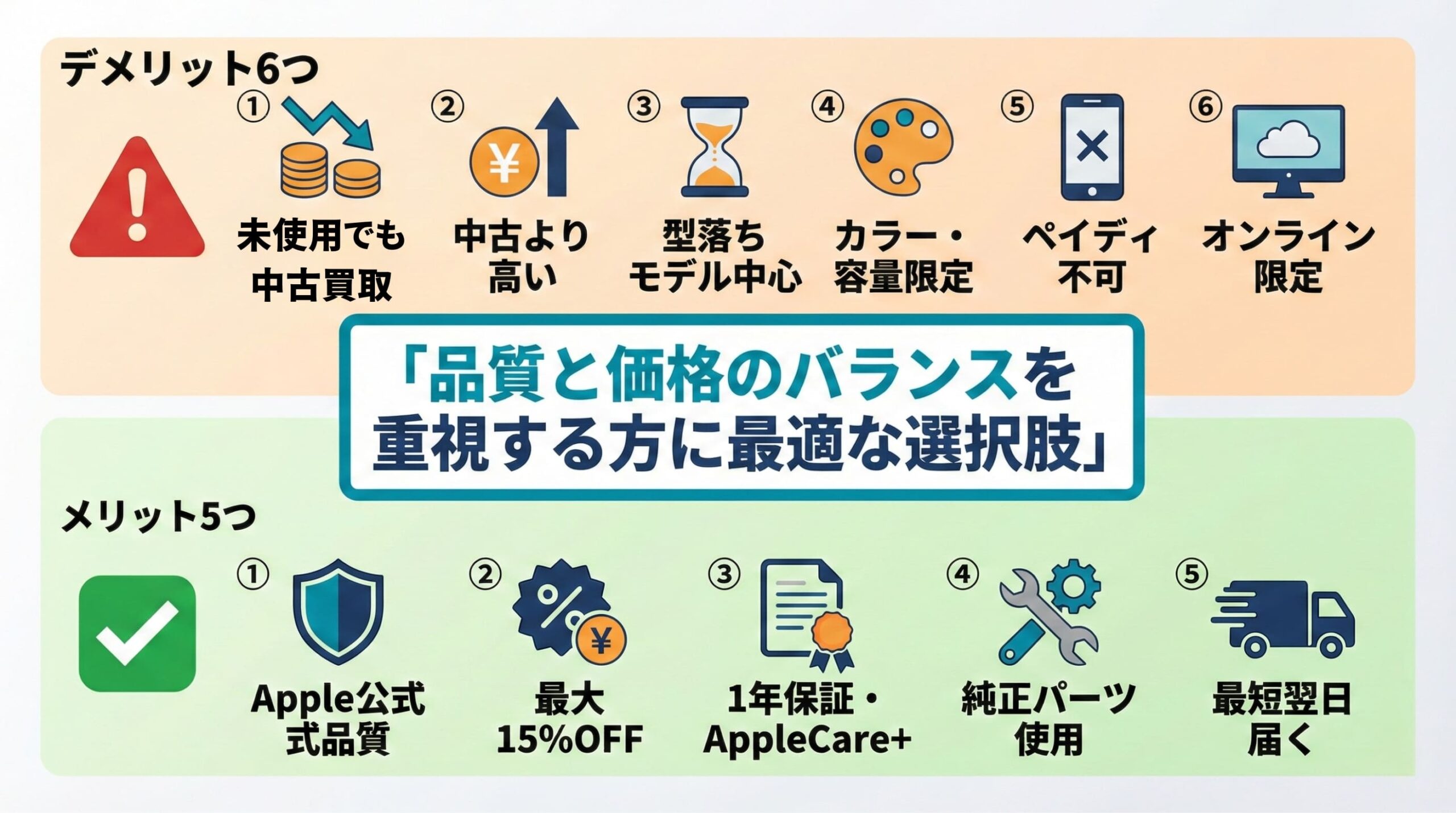 iPad整備済製品のデメリットとメリットまとめ
