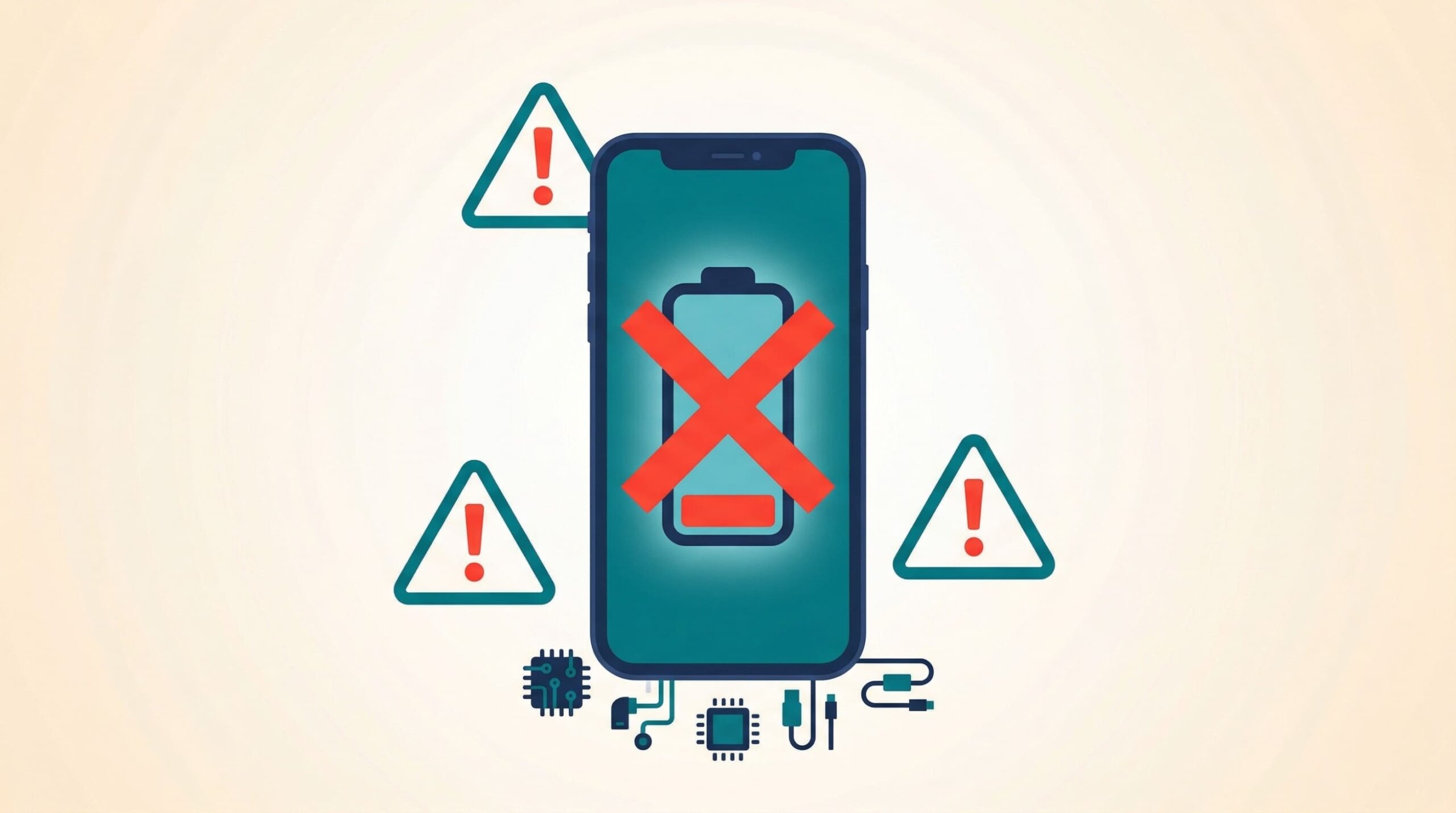 iPhoneバッテリー交換の効果がないケースの注意イメージ