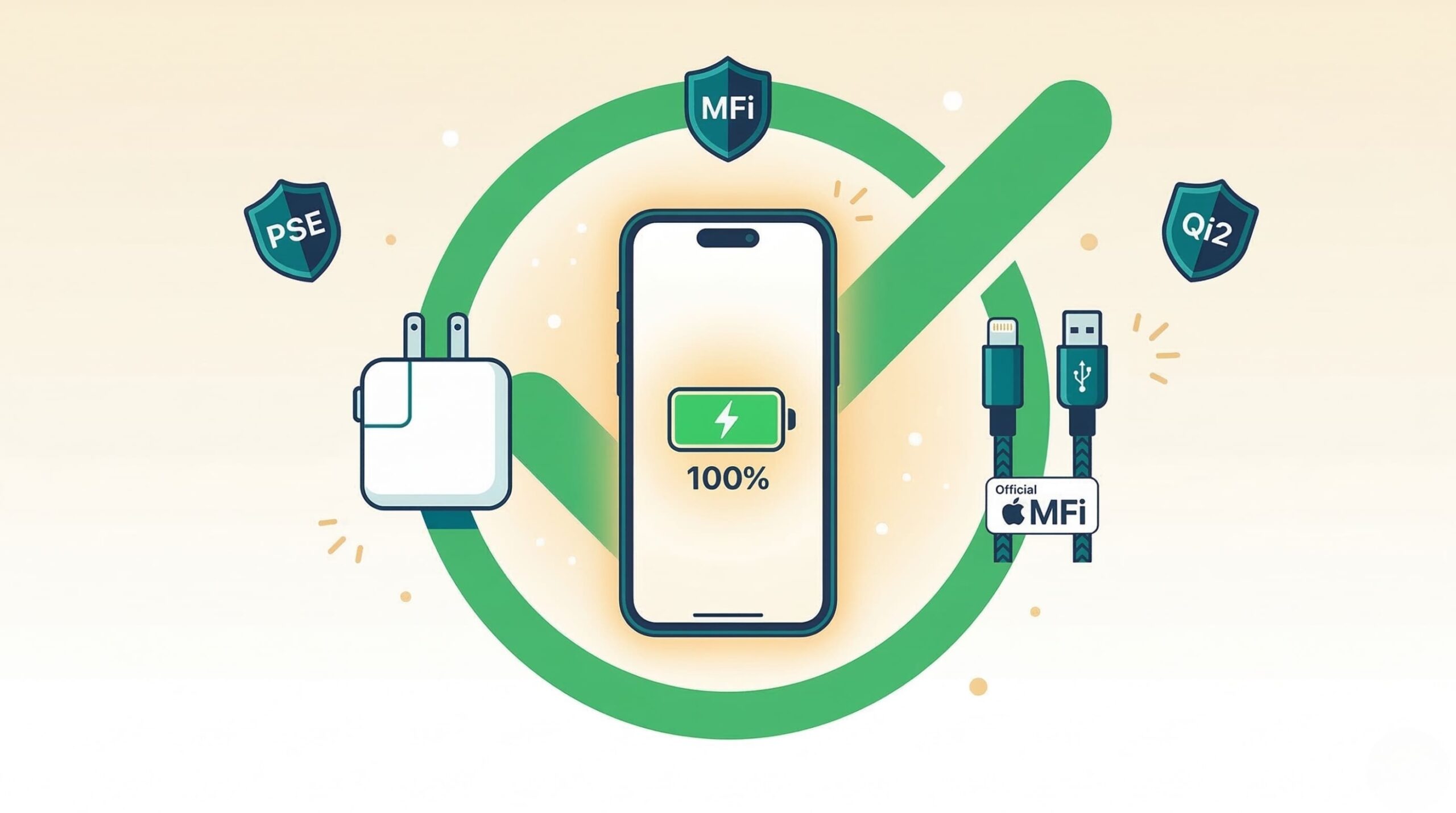 iPhone充電器の正しい選び方まとめのイメージイラスト