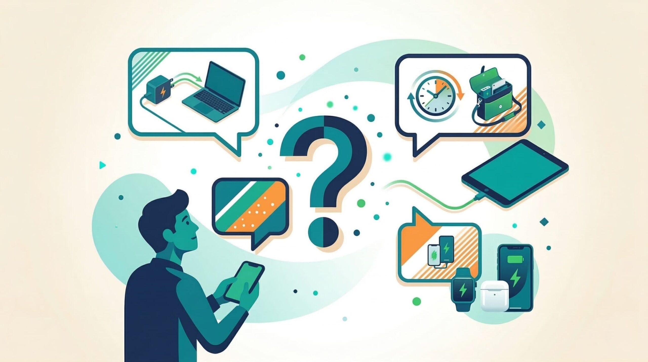 iPhoneの急速充電に関するよくある質問のイメージイラスト