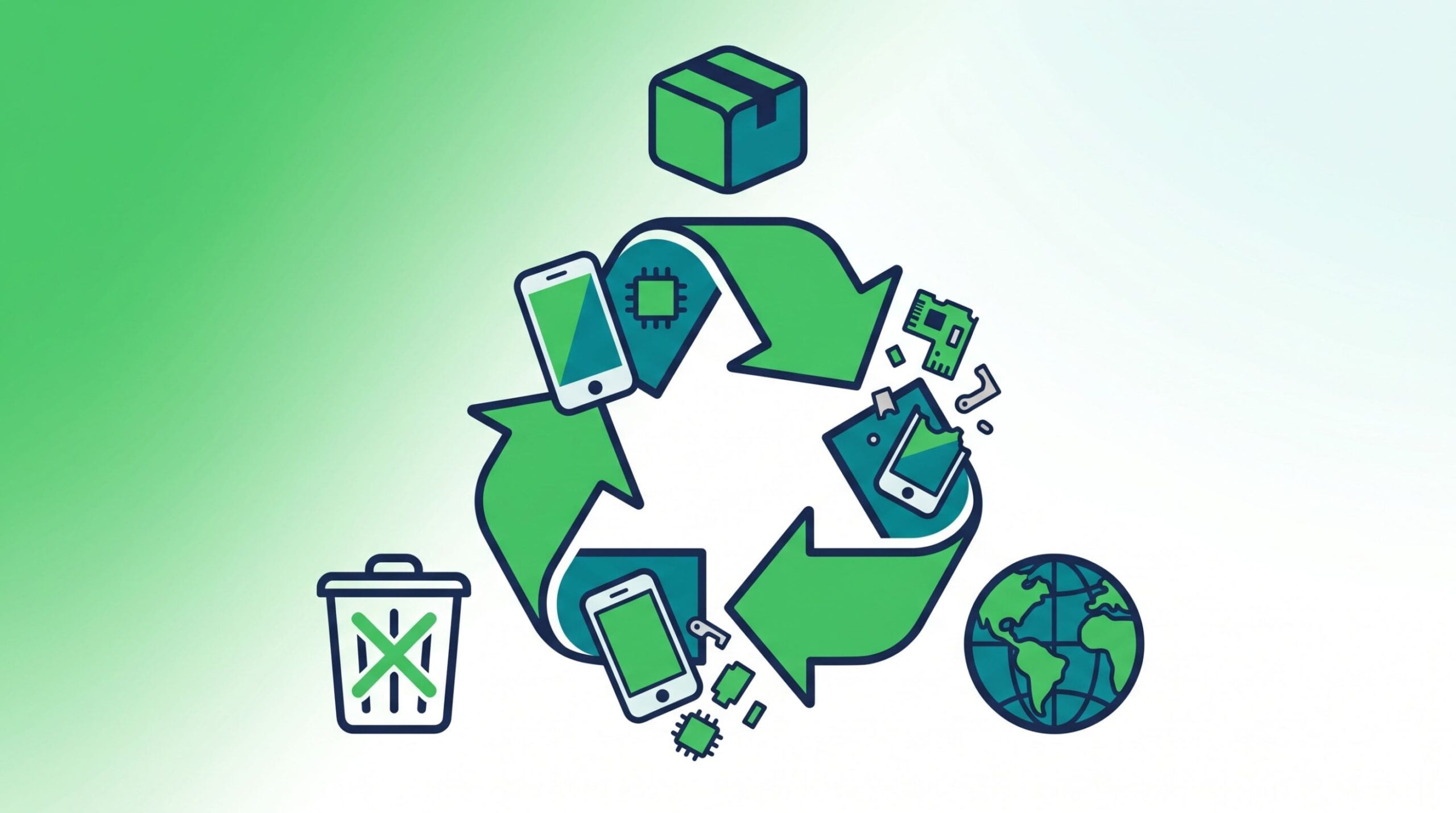 電源がつかないiPhoneが買取不可だった場合の処分イメージ